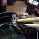 御食事処 スズキ - 肝吸いの肝は炙ってある