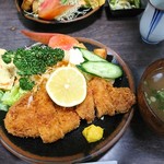 洋食 とき - 2018年2月　ロースカツ定食（上）　1500円