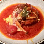 めしの助 - 煮込みハンバーグのアップ