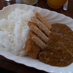 トリム喫茶 - カツカレー拡大。濃厚ルウが美味。