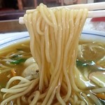 三佳食堂 - 中太ストレート麺