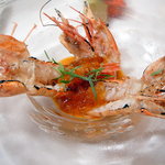 フレンチレストラン・プレジール - ボタンエビのクリュ、エストラゴン風味のコンソメジュレと＠Plaisir★2008/10