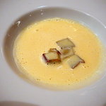 フレンチレストラン・プレジール - さつまいものスープ カプチーノ仕立て風＠Plaisir◎2008/10
