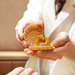 銀座 しのはら - 柿フォアグラ最中