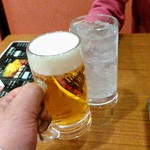 焼肉食堂 リキ太郎 - 乾杯　( ^^)／▽☆▽＼(^^ ) チーン