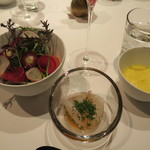 レストラン ラッセ - 30年3月　アマガレイ、ふぐ葱　サラダ、自家製ドレッシング