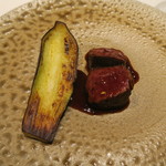 レストラン ラッセ - 30年3月　15日熟成近江牛フィレ肉、茄子