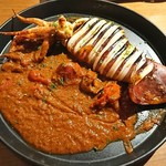 パージナ イタリアン ファイアワークス プラス カフェ ～薪焼きイタリアンとワイン～ - ヤリイカの薪窯一本焼き