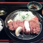 Tonkatsu Katsuyuu - 厚切りﾛｰｽとんかつ定食(200g)