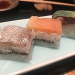 稲城 ヨロシク寿司 - 甘鯛、ホンマス、サバ