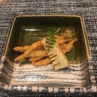 寛幸 - 白魚の唐揚げと筍　木の芽
