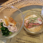 創作おうどん　遊佳 - 豚しゃぶと鴨のﾎﾟｱﾚおろしとろろ