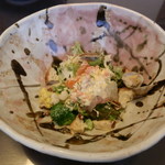 創作おうどん　遊佳 - 真鯛とサーモンの和風カルパッチョ