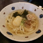 創作おうどん　遊佳 - 梅天と揚げ餅のおうどん