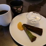 創作おうどん　遊佳 - デザートにガトーショコラ