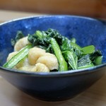 家庭料理 小川 - 小松菜と油揚げの煮浸し