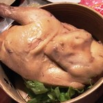 Tori Tetsu - 鶏の半身わっぱ蒸し 薬味色々