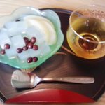 カフェ・チコ - みつ豆　煎茶付き