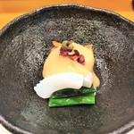 新ばし 星野 - 赤貝とアオリイカの酢味噌がけ