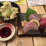 のぶちゃん - ポテトサラダ&刺身盛合せ
