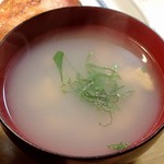 道の駅 おがわら湖 湖遊館 - しじみいちご煮；温めて, 吸口に刻み大葉を添えました @2018/02/24