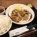 鳥良商店 - 鶏もも唐揚げおろしポン酢定食