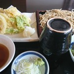 そば屋 長森 - 野菜天せいろ