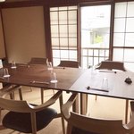 Kagurazaka Ookawaya - 2階のテーブル席