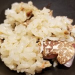 馳走 啐啄一十  - ⑳ 黒トリュフ(イタリア産)&春トリュフ(イタリア産)ご飯(プレーン)にホタルイカのトッピング