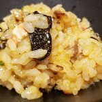 馳走 啐啄一十  - ⑳ 黒トリュフ(イタリア産)&春トリュフ(イタリア産)ご飯(生玉子入り)にホタルイカのトッピング