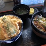 そば順 - タコ天丼とかけ蕎麦のセット