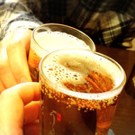 Ukiya - 瓶ビールで乾杯( ´∀` )/▽☆▽ヽ(′ ∀｀)