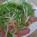 ラーメン 虎一番 - 薄切りチャーシュー葱巻き