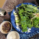 比良山荘 - 冬の地野菜と塩抜き茸