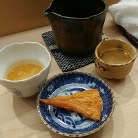日本橋蛎殻町 すぎた - ばちこ＆のれそれ黄身ぽん酢