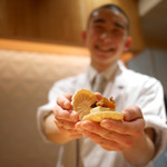 銀座 しのはら - あんぽ柿最中　いつもの笑顔で