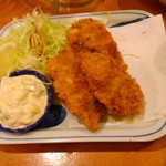 おぎ野 - 牡蠣フライ。自家製タルタルソース絶品