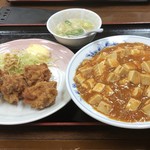 中華料理 好味園 - マーボー丼と鶏の唐揚￥７８０