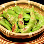 Grilled edamame