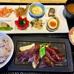 Kamayaki Wagyuu Suteki No Teppan Izakaya Kyouno Obanzai Ichiba Kouji - USハラミステーキランチ