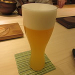 鮨 銀座 おのでら - 生ビール　1000円+Tax