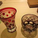 鮨 銀座 おのでら - 切子のぐい呑み