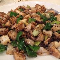 三和楼 - ミニホタテと野菜の黒豆炒め