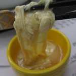 日光　千姫物語 - 専用の湯波醤油につけて戴きます