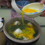 日光　千姫物語 - 柳川鍋は溶き卵を流し込み。。。