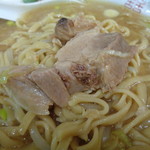 ラーメン二郎 - スープで温めなおし