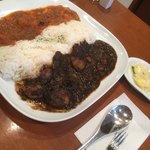 RIZ CURRY TOKYO - 合いがけカレーとキャベツピクルス