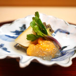 松川 - 鮑と海胆　鼈ジュレ