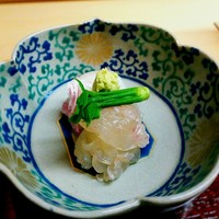 松川 - 伊勢海老　真鯛　このわた醤油添え