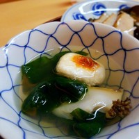 松川 - 黒鮑　河豚白子　若芽しゃぶしゃぶ　